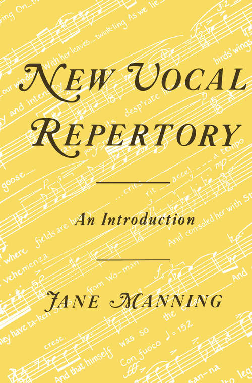 Book cover of New Vocal Repertory: An Introduction (1st ed. 1986)