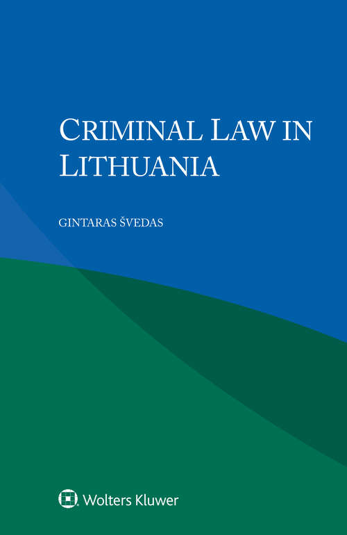 Book cover of Criminal Law in Lithuania