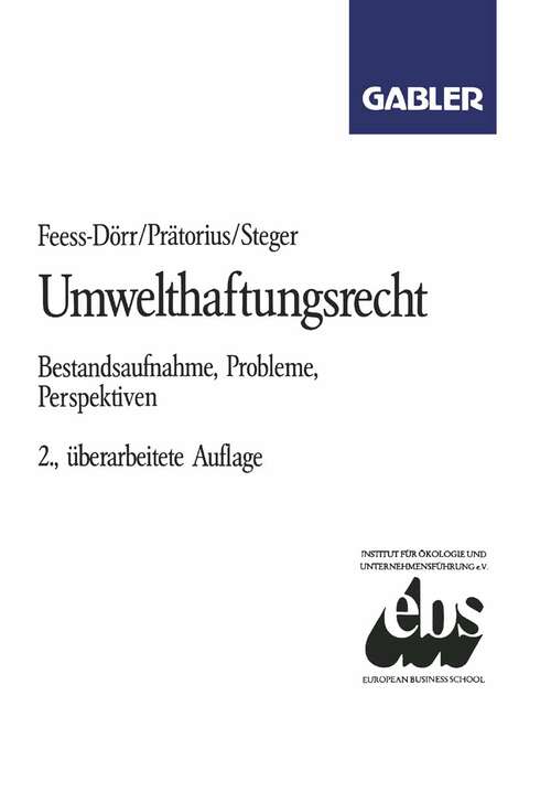 Book cover of Umwelthaftungsrecht: Bestandsaufnahme, Probleme, Perspektiven (2. Aufl. 1992)
