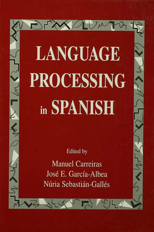 Book cover of Language Processing in Spanish