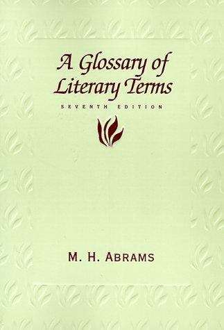 Book cover of A Glossary Of Literary Terms