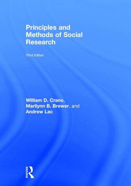 Book cover of Principles and Methods of Social Research (PDF)