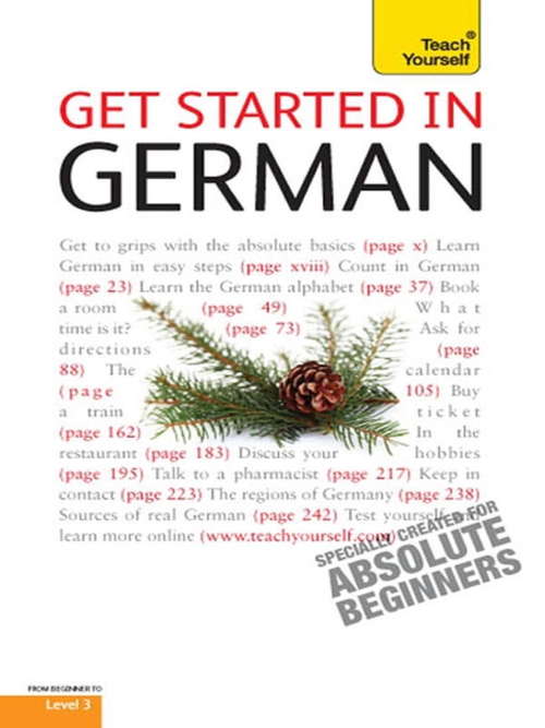 Book cover of Get Started in Beginner's German: Teach Yourself Epub (6) (Collins Easy Learning Ser.)