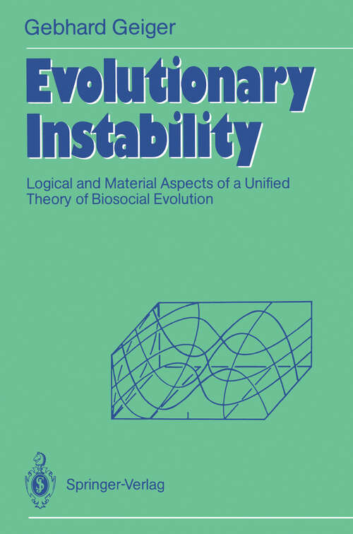 Book cover of Evolutionary Instability: Logical and Material Aspects of a Unified Theory of Biosocial Evolution (1990)