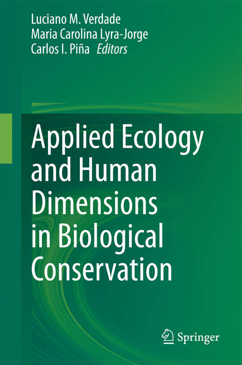 Book cover of Applied Ecology and Human Dimensions in Biological Conservation (2014)