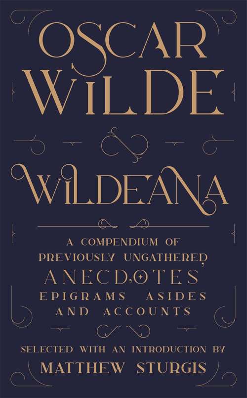 Book cover of Wildeana (riverrun editions)