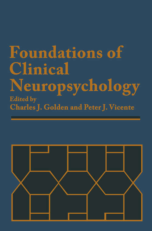 Book cover of Foundations of Clinical Neuropsychology (1983)