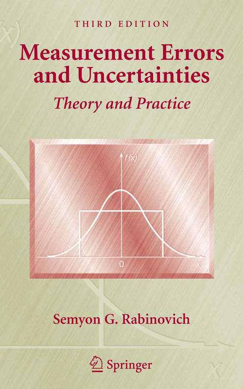 Book cover of Measurement Errors and Uncertainties: Theory and Practice (3rd ed. 2005)