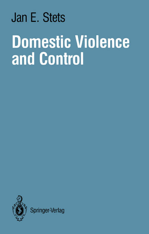 Book cover of Domestic Violence and Control (1988)