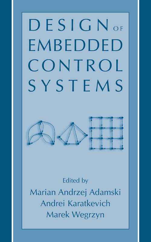 Book cover of Design of Embedded Control Systems (2005)