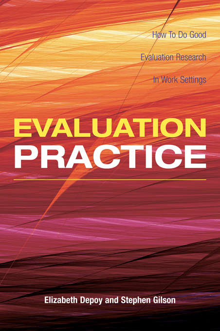 Book cover of Evaluation Practice: How To Do Good Evaluation Research In Work Settings