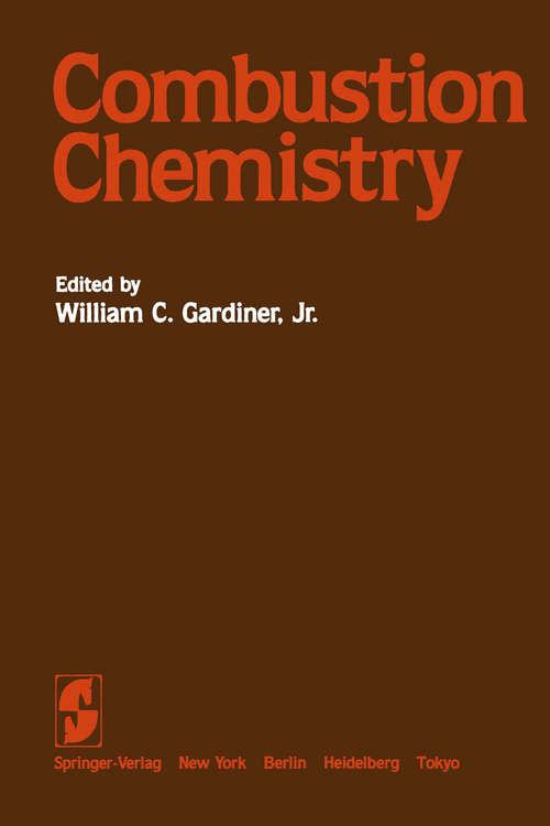 Book cover of Combustion Chemistry (1984)