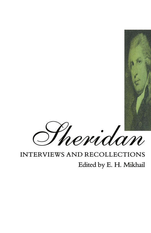 Book cover of Sheridan: Interviews And Recollections (1st ed. 1989)