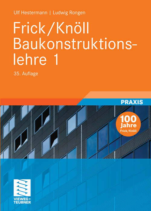 Book cover of Frick/Knöll Baukonstruktionslehre 1 (35. Aufl. 2010)