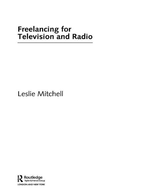 Book cover of Freelancing for Television and Radio
