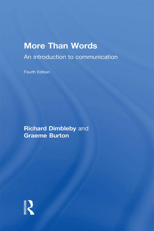 Book cover of More Than Words: An Introduction to Communication (4)