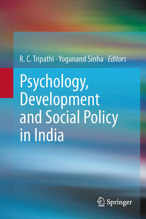 Book cover of Psychology, Development and Social Policy in India (2014)