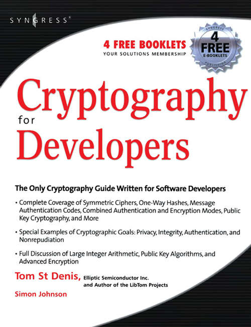 Book cover of Cryptography for Developers