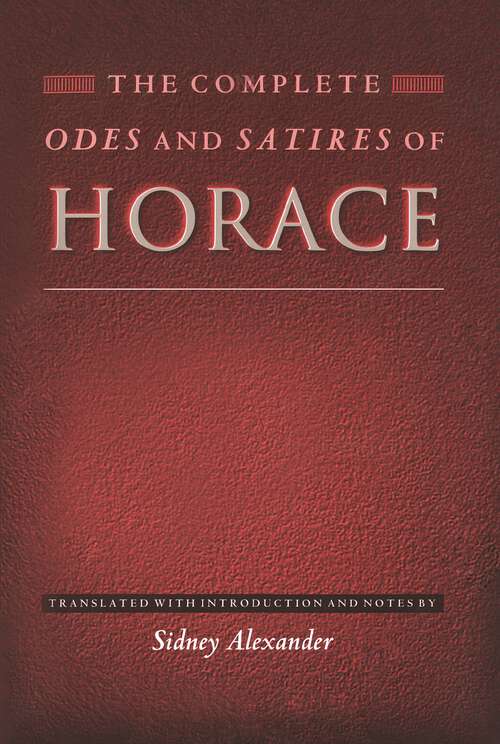 Book cover of The Complete Odes and Satires of Horace