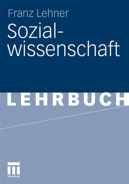 Book cover of Sozialwissenschaft (2011)