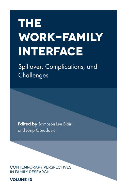 Book cover of The Work-Family Interface: Spillover, Complications, and Challenges (Contemporary Perspectives in Family Research #13)
