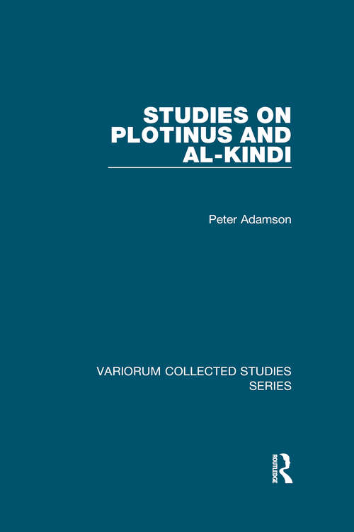 Book cover of Studies on Plotinus and al-Kindi