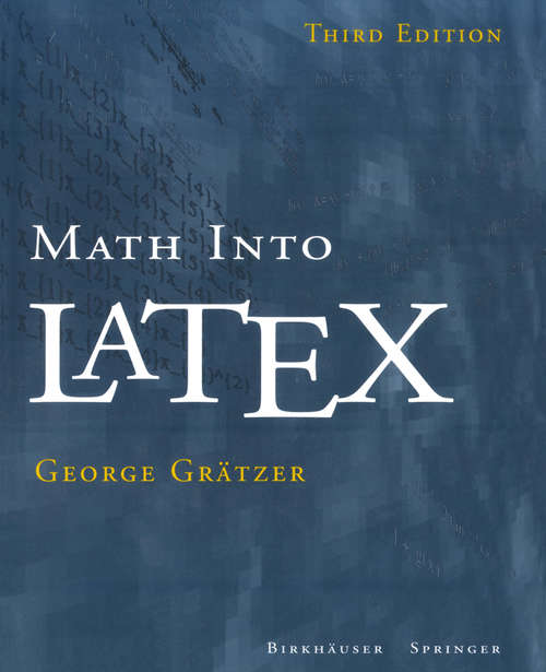 Book cover of Math into LaTeX (3rd ed. 2000)