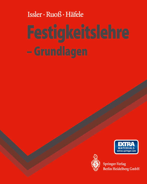 Book cover of Festigkeitslehre - Grundlagen (1995)