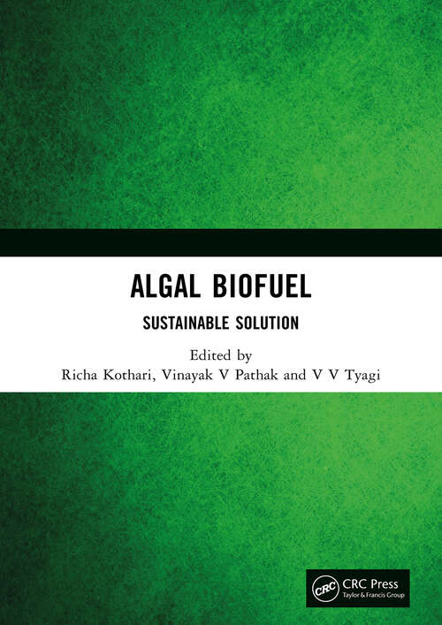 Book cover of Algal Biofuel: Sustainable Solution