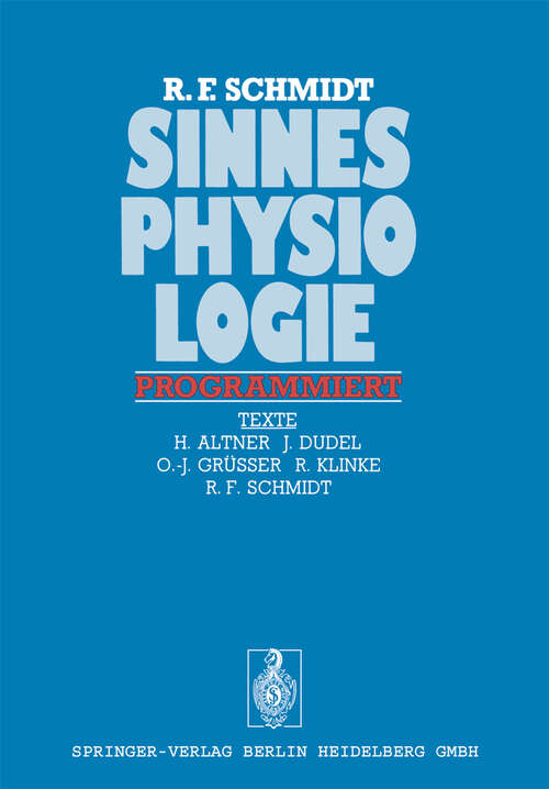 Book cover of Sinnesphysiologie programmiert (1973)