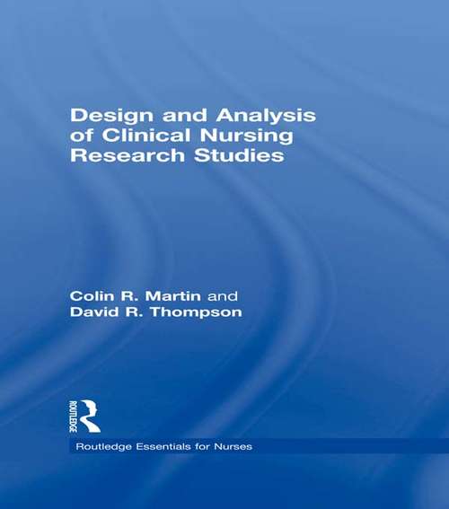 Book cover of Design and Analysis of Clinical Nursing Research Studies