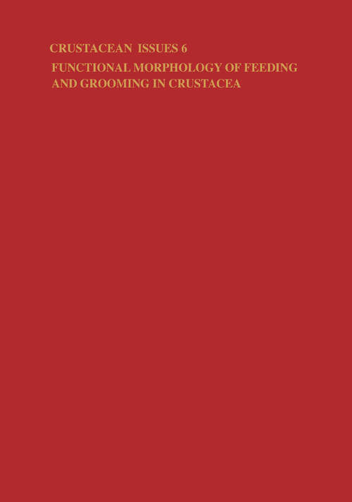 Book cover of Functional Morphology of Feeding and Grooming in Crustacea