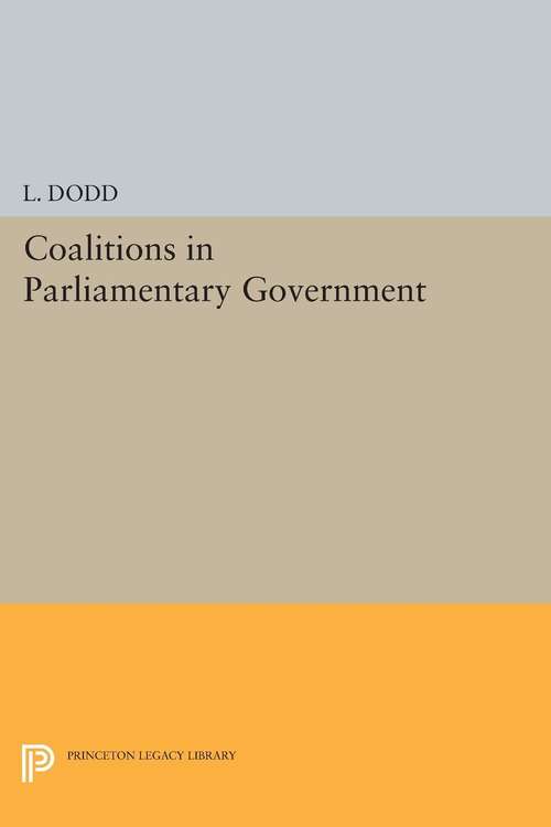 Book cover of Coalitions in Parliamentary Government (PDF)