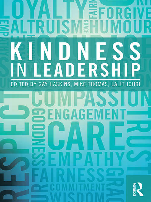 Book cover of Kindness in Leadership