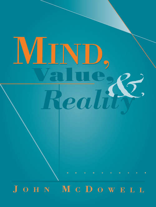 Book cover of Mind, Value, and Reality