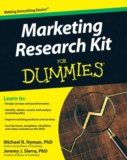 Book cover of Marketing Research Kit For Dummies