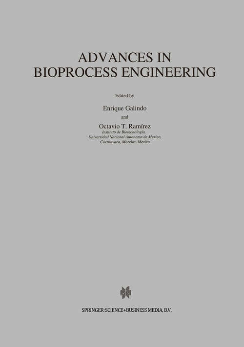Book cover of Advances in Bioprocess Engineering (1994)