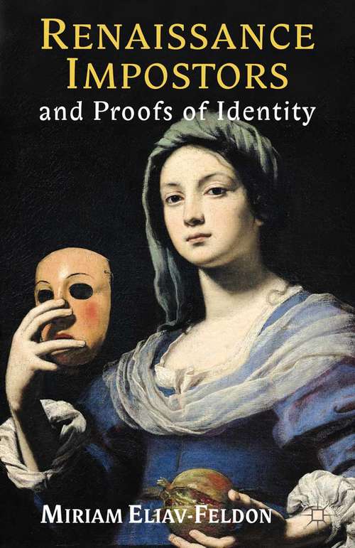 Book cover of Renaissance Impostors and Proofs of Identity (2012)