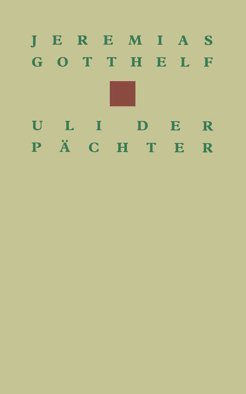 Book cover of Uli der Pächter (1990) (Birkhäuser Klassiker)