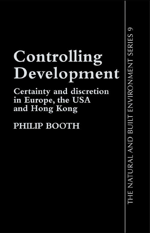 Book cover of Controlling Development: Certainty, Discretion And Accountability