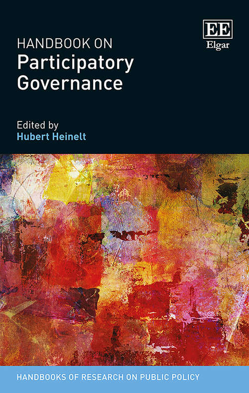 Book cover of Handbook on Participatory Governance (Handbooks of Research on Public Policy series)