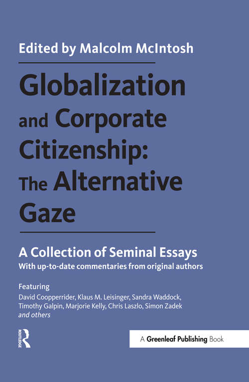 Book cover of Globalization and Corporate Citizenship: A Collection of Seminal Essays