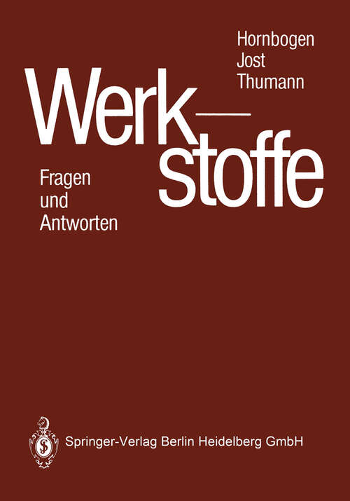 Book cover of Werkstoffe: Fragen und Antworten (1988)