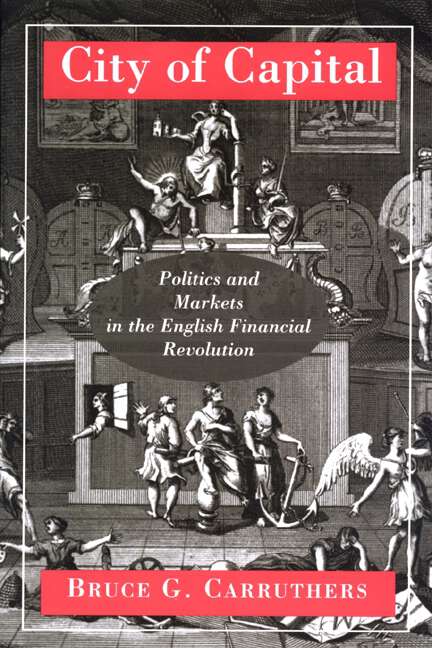 Book cover of City of Capital: Politics and Markets in the English Financial Revolution