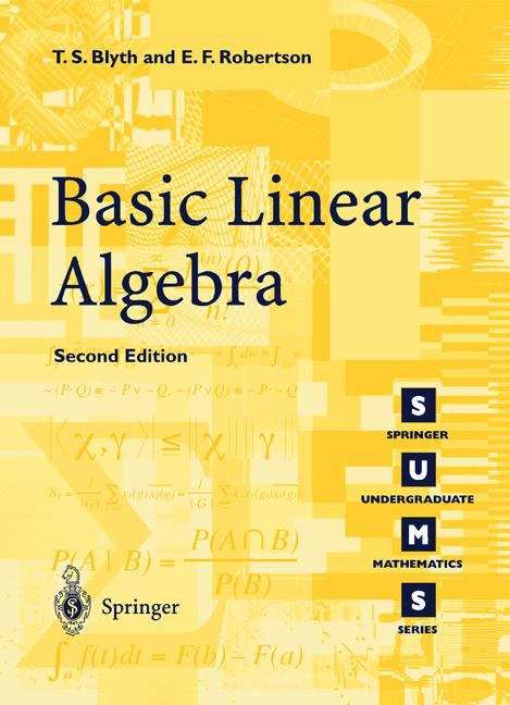 Book cover of Basic Linear Algebra (PDF)
