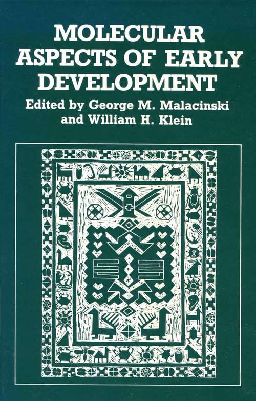 Book cover of Molecular Aspects of Early Development (1984)