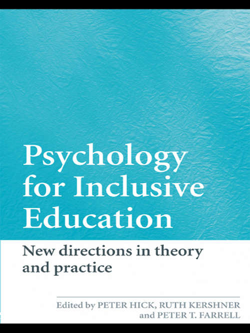 Book cover of Psychology for Inclusive Education: New Directions in Theory and Practice