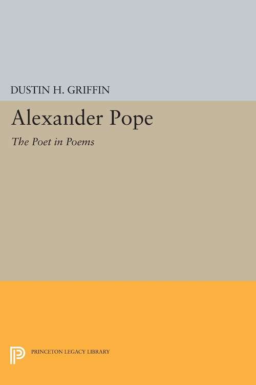 Book cover of Alexander Pope: The Poet in Poems (PDF)