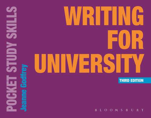 Book cover of Writing for University (Pocket Study Skills)