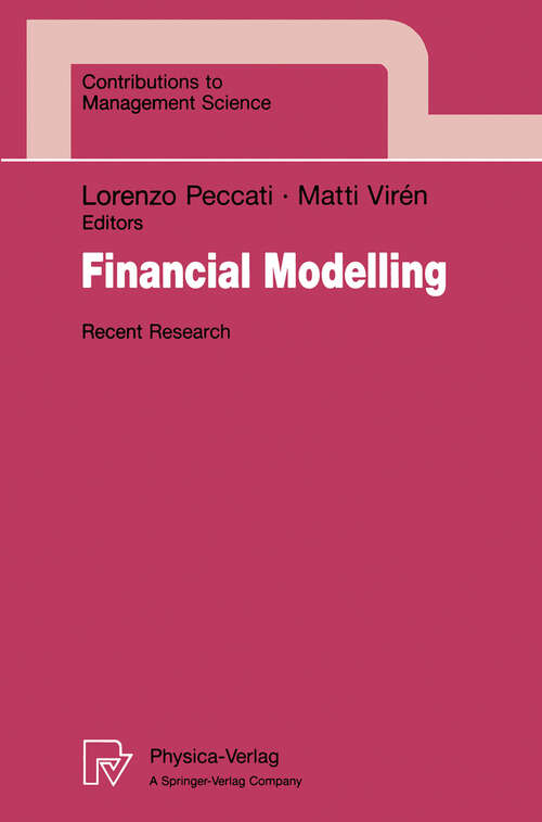 Book cover of Financial Modelling: Recent Research (1994) (Contributions to Management Science)